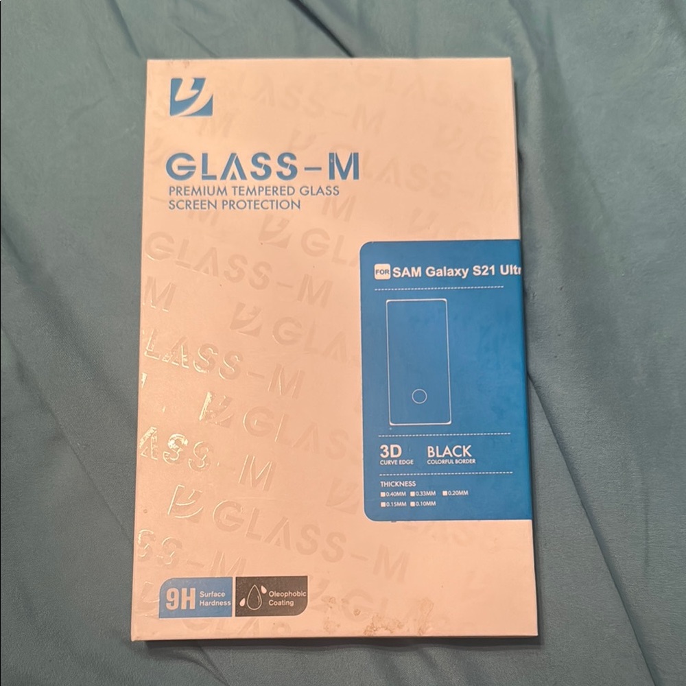 GLASS-M Tempered Glass Screen Protector for Samsung Galaxy S21 Ultra - Black